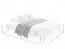 Letto matrimoniale king size Engordany 11 | Faggio massello laccato noce | 180 x 200 cm | Design moderno