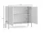 Cassettiera moderna Alonnisos 09 grigio | 2 ante, 2 scomparti | Sistema Soft-Close | 89 x 105,5 x 41 cm