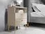 Comodino "Almyros" 03 beige | 2 cassetti e vano a giorno | Maniglie e gambe oro | 69,5 x 50 x 34 cm