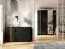 Cassettiera Elefsina 02 nero e rovere Artisan | 1 cassetto | 3 scomparti | 3 ante | 73 x 120 x 35 cm