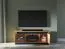 Base TV Dagali 08 rovere/nero | 2 ante | 4 scomparti | chiusura ammortizzata | fori passacavo