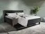 Letto king size "Amfipoli" 14, nero, incl. rete a doghe, testiera imbottita, vano contenitore, superficie di sdraio: 180 x 200 cm