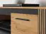 Base TV Dagali 08 rovere/nero | 2 ante | 4 scomparti | chiusura ammortizzata | fori passacavo