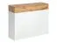 Elegante parete attrezzata con cassettiera Pollestad 05, colore: rovere Wotan / bianco - dimensioni: 190 x 100 x 30 cm (A x L x P), con due specchi