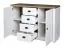 Soggiorno completo 8 pezzi | Set A Segnas | Bianco pino e marrone rovere | Stile country accogliente