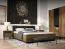 Comodino Mairenke 12, colore: noce / nero opaco - Dimensioni: 50 x 42 x 40 cm (A x L x P)