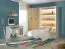 Scrivania con cassetto | 120 x 50 x 81 cm | Colore: rovere / bianco / nero | 1 anta | 3 scomparti | Maniglie in metallo | 1 ripiano | Nalut 04