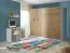Armadio | Armadio con ante a battente | 3 ante | 120 x 50 x 225 cm | Colore: rovere / bianco / nero | 3 ante | 4 cassetti | 11 scomparti | 1 asta appendiabiti | Nalut 01