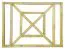 Grata inferiore | SET da 7 pezzi | per gazebo Vitalba | abete rosso / pino | impregnato a pressione in caldaia | Dimensioni: 120 x 90 cm