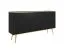 Soggiorno moderno 3 pezzi nero e oro | Sistema push to open | Set F "Horsham" | Madie e consolle