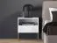 Comodino bianco opaco con funzione push-to-open | 1 cassetto e scomparto | Gambe oro | 53 x 50 x 34 cm | Chiusura ammortizzata