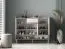 Madia "Nampa" 02, color cashmere/rovere Cremona, 3 ante, 9 scomparti, 1 cassetto, Sistema "Soft-Close", 120 x 34 x 95 cm