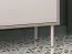Scarpiera / Cassapanca "Nampa" 05, color rovere Cremona / cashmere, 1 anta a ribalta, 3 scomparti, gambe in metallo, incl. rivestimento in velluto, 90 x 34 x 55 cm