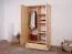Armadio in pino massiccio naturale Junco 08B - Dimensioni 195 x 102 x 59 cm (A x L x P)
