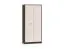 Armadio ad ante battenti "Mackenzie" 01, color rovere Dunin/cashmere lucido, maniglie: metallo, 2 ante, 1 barra appendiabiti, 89 x 52 x 195 cm