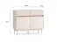 Madia "Humboldt" 06, color cashmere/rovere Cremona, gambe: metallo, 2 ante, 3 cassetti, Sistema "Soft-Close", 104 x 40 x 85 cm
