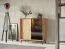 Cantinetta Salleron 09 | Rovere massello oliato naturale e nero | 101 x 101 x 45 cm | Design moderno