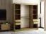 Armadio Borgis 05A con ante scorrevoli | Rovere Artisan e nero opaco | 200 x 200 x 62 cm