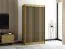 Borgis 02B armadio scorrevole | Rovere Artisan & Nero opaco | 200x120x62 cm | Design moderno e funzionale