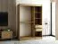 Borgis 03B guardaroba con ante scorrevoli | rovere Artisan e nero opaco | 200 x 150 x 62 cm