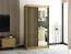 Borgis 02C guardaroba ante scorrevoli con specchio | rovere Artisan e nero opaco | 200 x 120 x 62 cm