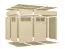 Casetta da giardino prefabbricata "Basel" 03, incl. pavimento, antracite - spessore: 19 mm, SU: 7,89 m², tetto piano
