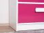 Armadio per cameretta "Walter" 04 | Bianco e rosa lucido | 191 x 40 x 40 cm | Spazio salvaspazio