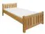 Letto singolo in faggio massello naturale 107C | Rete a doghe inclusa | 100 x 200 cm | Design moderno