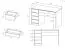 Scrivania Beja 01 bianco lucido | Design moderno | 75 x 120 x 55 cm | 5 cassetti spaziosi