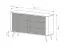 Cassettiera moderna Sloughia 04 beige | 3 cassetti, 2 scomparti | Protezione bordi ABS | 81 x 138 x 38 cm