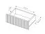 Cassettiera Balta 08 nera | 4 scomparti | 3 cassetti push-to-open | Gambe in metallo | 81 x 153,5 x 39,5 cm