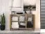 Cassettiera in rovere "Pandrup" 10 | 3 ante, 4 scomparti | 83 x 120 x 40 cm | Design moderno