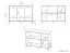 Cassettiera in rovere "Pandrup" 10 | 3 ante, 4 scomparti | 83 x 120 x 40 cm | Design moderno