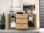 Cassettiera rovere "Pandrup" 12 | 2 ante, 3 cassetti, 4 scomparti | 83 x 138 x 40 cm