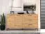 Cassettiera Pandrup 13 rovere | 2 ante, 3 cassetti, 2 scomparti | 83 x 159 x 40 cm | Design moderno