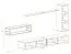 Parete soggiorno Valand 13 bianco/nero | 170x300x40 cm | Due basi TV | Design moderno