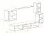 Parete soggiorno Volleberg 42 nero/grigio | LED blu | 140 x 250 x 40 cm | Design moderno