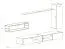 Parete soggiorno Valand 13 bianco/nero | 170x300x40 cm | Due basi TV | Design moderno