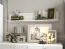 Cassettiera moderna bianco lucido | 2 ante, 3 cassetti, 4 scomparti | 85 x 160 x 41 cm | Sydfalster 02