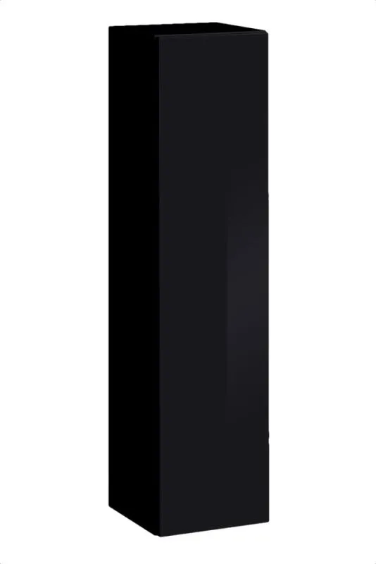 Pensile a muro Fardalen 06 nero | 120 x 30 x 30 cm | Apertura push | Design moderno