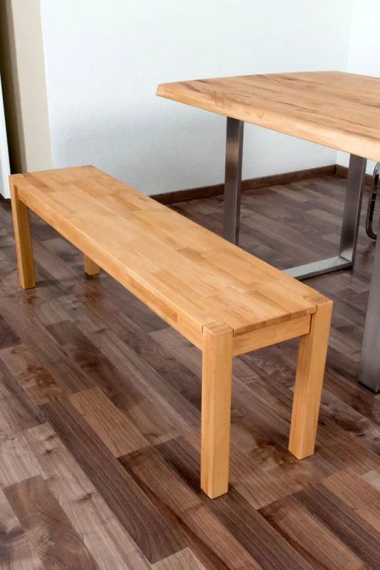 Panca in faggio massello 140 x 33 cm | Design moderno | Colore naturale | Facile da montare