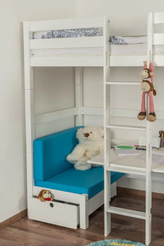 Set 2 cuscini per letto a soppalco Tim | Colore blu intenso | Comfort e stile moderno