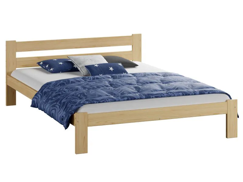 Letto matrimoniale Encamp 32 | Pino massiccio | Finitura naturale | Superficie 180 x 200 cm