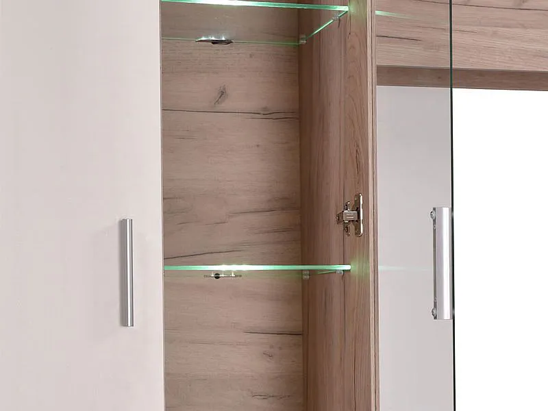 Luce LED per vetrina | 5 strisce luminose | Alimentazione inclusa | Colore nero | Montaggio semplice