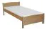 Letto singolo in faggio massello naturale 117 | Rete a doghe inclusa | 80 x 200 cm | Design moderno