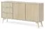 Credenza Crewe 09 beige/rovere | 3 cassetti | 2 ante | 80x158x38 cm | Stile moderno