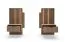 Comodino "Hassine" 08, set 2 pz, color rovere Dunin, 2 cassetti, illuminazione a LED, Sistema "Soft-Close", 50 x 40 x 102 cm