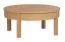 Tavolino rotondo in rovere | 36 x 80 x 80 cm | Design moderno e stabile | Con cassetto pratico