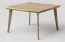 Tavolino rettangolare in rovere massiccio naturale "Aurornis 76" | 80 x 80 x 50 cm | Design moderno e robusto