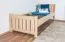 Letto singolo 107, faggio massello, naturale, incl. rete a doghe - 80 x 200 cm